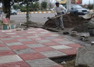 ساماندهی پیاده رو خیابان کهندژ در دست اجراست