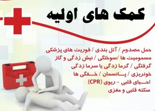 برگزاری دوره های آموزشی کمکهای اولیه با گواهینامه مربیگری